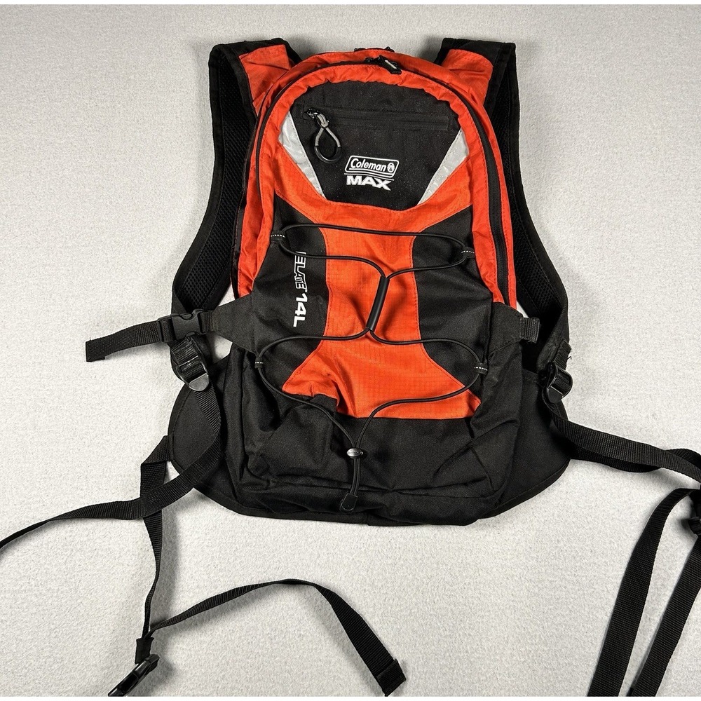 Coleman Max Hydration Backpack Elate 14L Black and Red NO BLADDER
